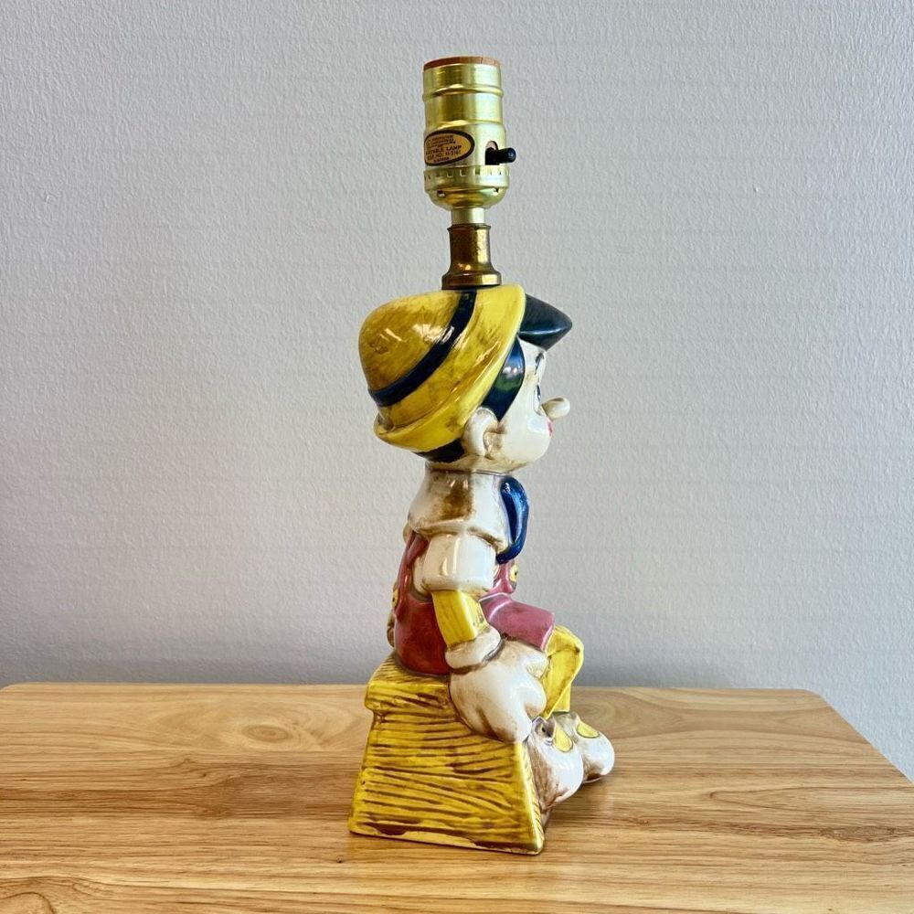 Vintage 70’s Walt Disney World Productions Pinocchio Portable Lamp Rare Tested - Picture 4 of 15